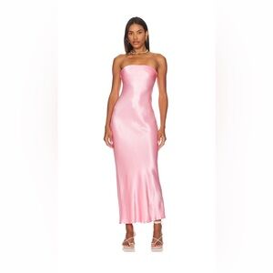 NEW Revolve Strapless Midi SNDYS Dress in Pink